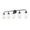 Z-Lite Delaney 5 Light Vanity, Matte Black & Clear 471-5V-MB - alternate 6